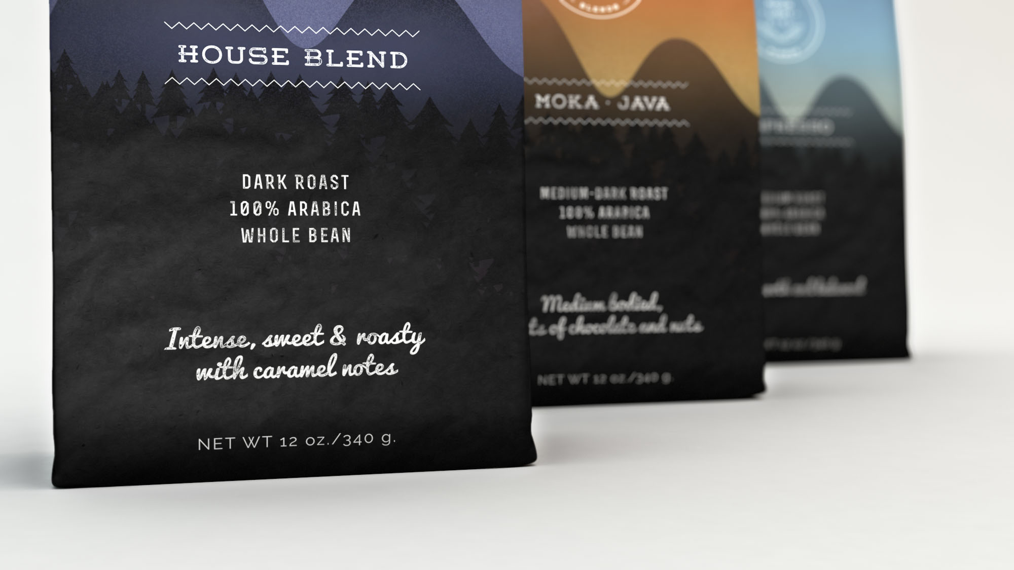 Coffee packaging design.