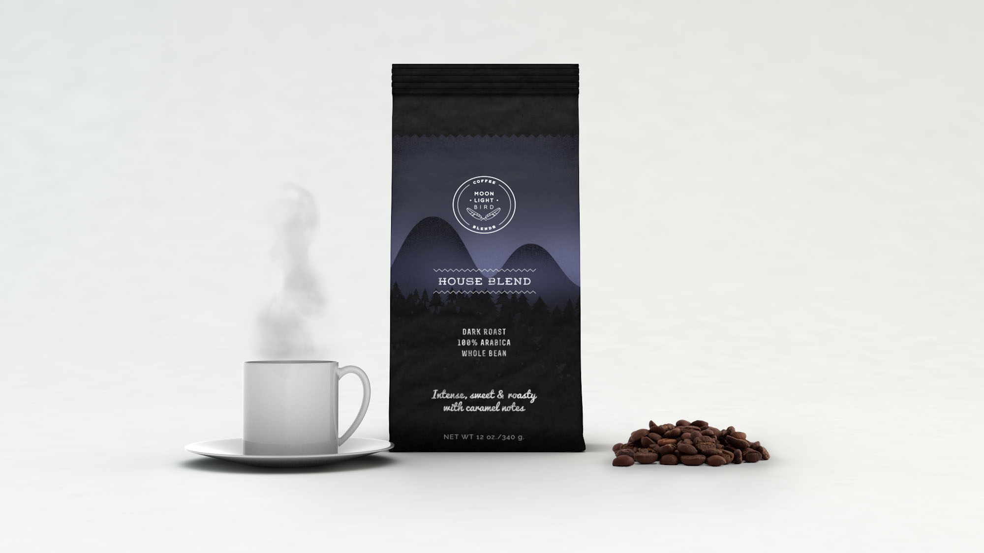 Diseño de packaging de café.