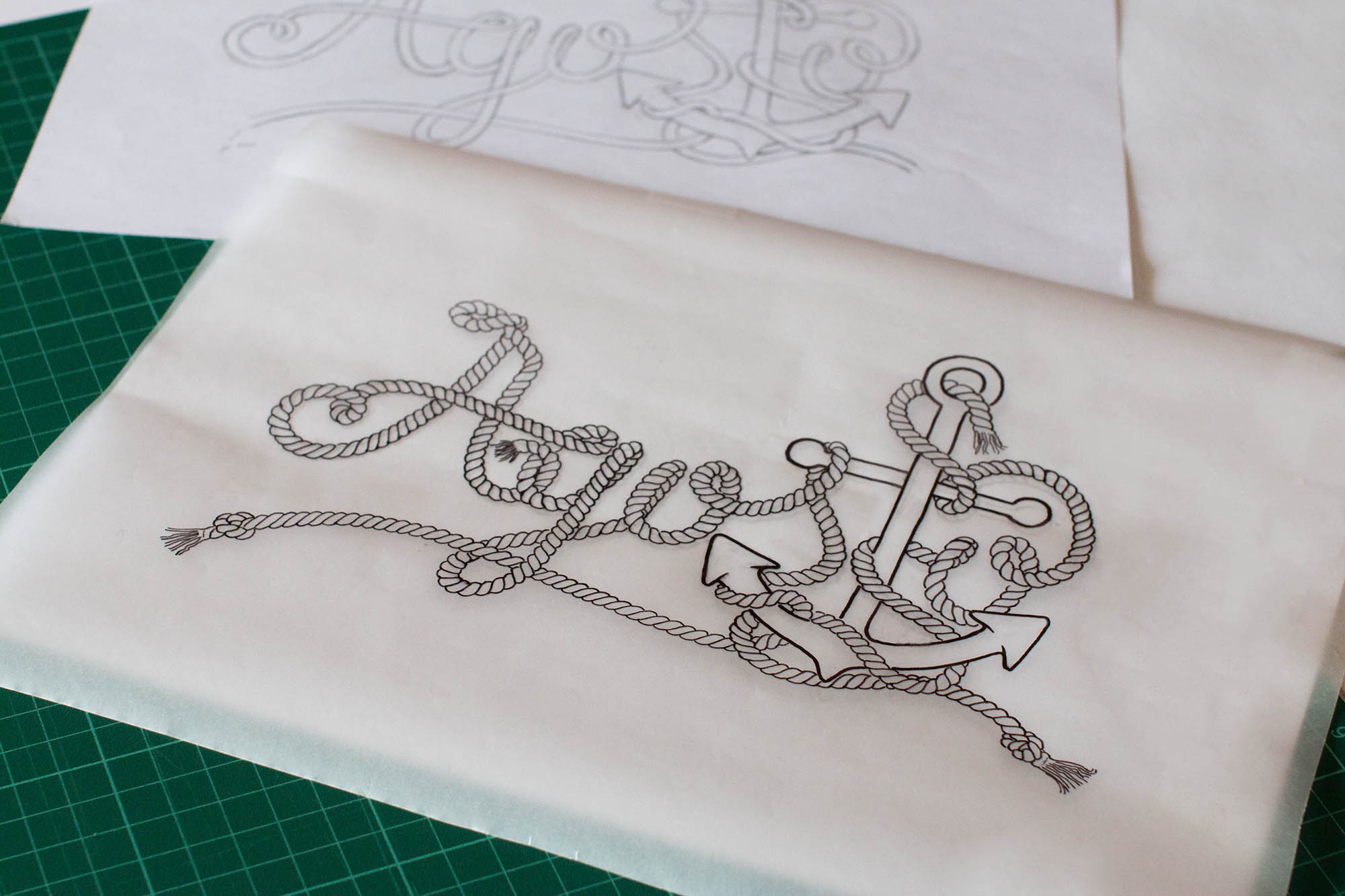 Bocetos para el proyecto de lettering "Los meses".